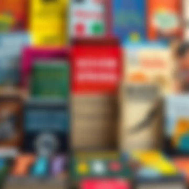 Diverse Book Covers A diverse array of colorful book covers