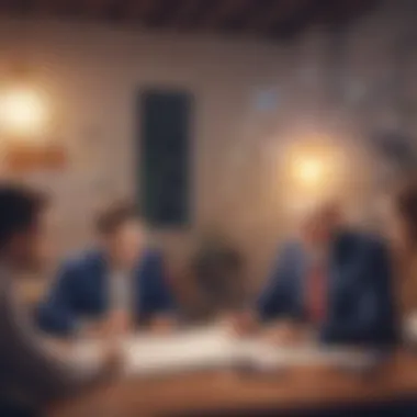 Brainstorming for Business Growth A diverse group brainstorming strategies for business growth