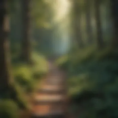 Pathway through a serene forest