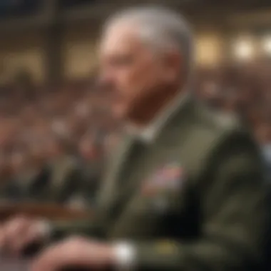 General Mattis addressing a military audience