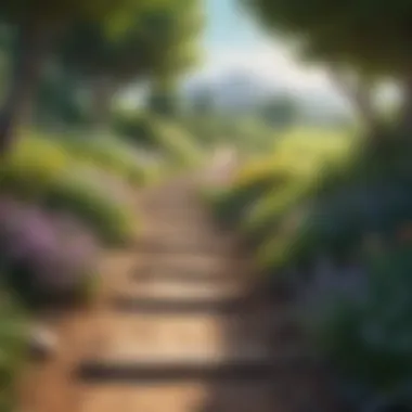 Path to Transformation A peaceful landscape symbolizing personal growth and transformation.