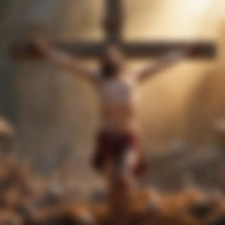 The crucifixion scene