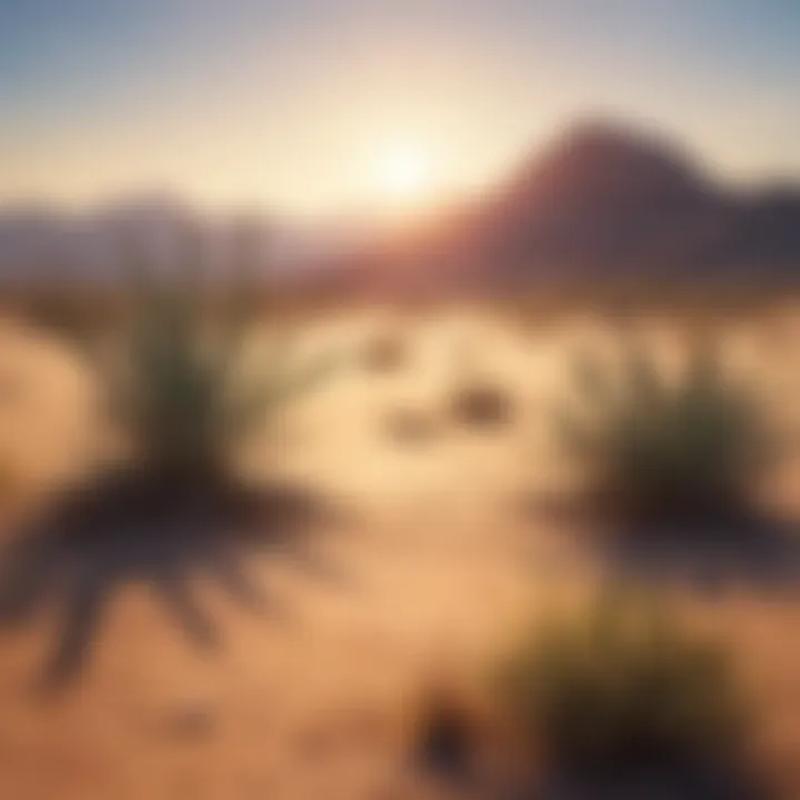 Representation of the desert, a metaphor for life's challenges