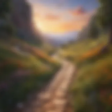 The Winding Path of Self-Discovery Journey of self-discovery symbolized by a winding path