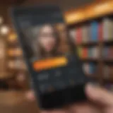 Audible app interface showcasing book listening options