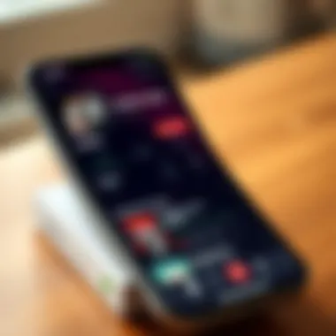 Audible App User Interface on Mobile Device User interface of Audible app on mobile