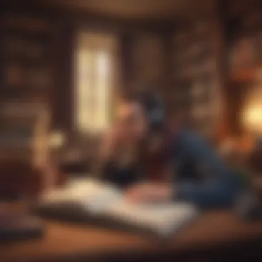 Listeners engaging with audiobooks in a cozy environment.