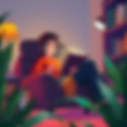 An individual engrossed in listening to an audiobook while relaxing in a cozy armchair.