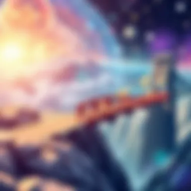 Connecting Internal and External Realms A bridge connecting two worlds representing the internal and external