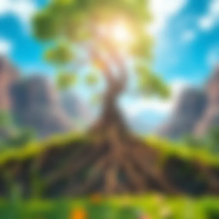 Cultural Roots and Personal Growth A tree with deep roots symbolizing cultural identity