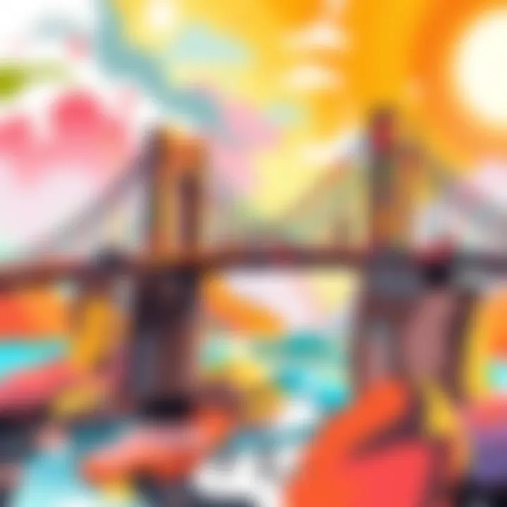 An abstract representation of a bridge connecting different perspectives