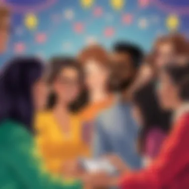 A group of diverse individuals connecting through shared stories