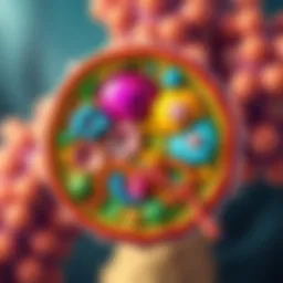 Detailed diagram of cell structure illustrating organelles and their functions