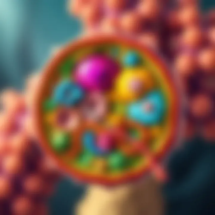 Cell Structure and Function Detailed diagram of cell structure illustrating organelles and their functions