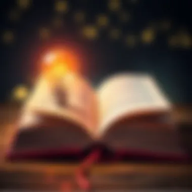 Illuminating Ideas and Insights An open book with a lightbulb representing ideas and insights