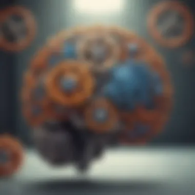 A brain surrounded by gears representing cognitive transformation