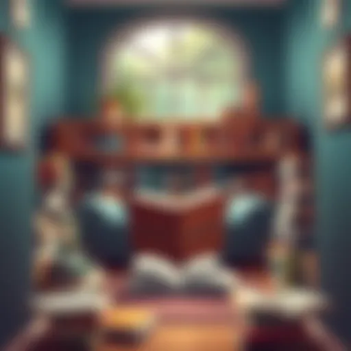 A Cozy Space for Deep Reading A serene reading nook filled with an array of books