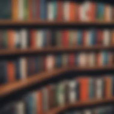Diverse Marketing Literature A bookshelf filled with classic and contemporary marketing titles