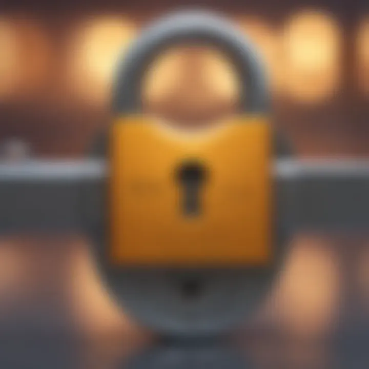 A locked padlock representing privacy concerns