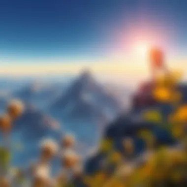 Reaching New Heights: The Strength of Resilience A mountain climber reaching the summit, embodying resilience