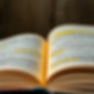 Words of Wisdom: Highlighting Motivation A close-up of an open book with highlighted motivational quotes
