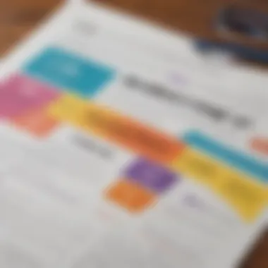 One-Page Marketing Plan Layout Visual representation of a one-page marketing plan layout