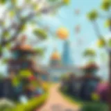 Thriving Business Ecosystem A conceptual illustration of a thriving business ecosystem