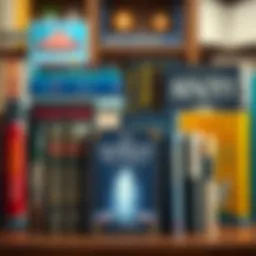 A visually stunning arrangement of diverse book covers.