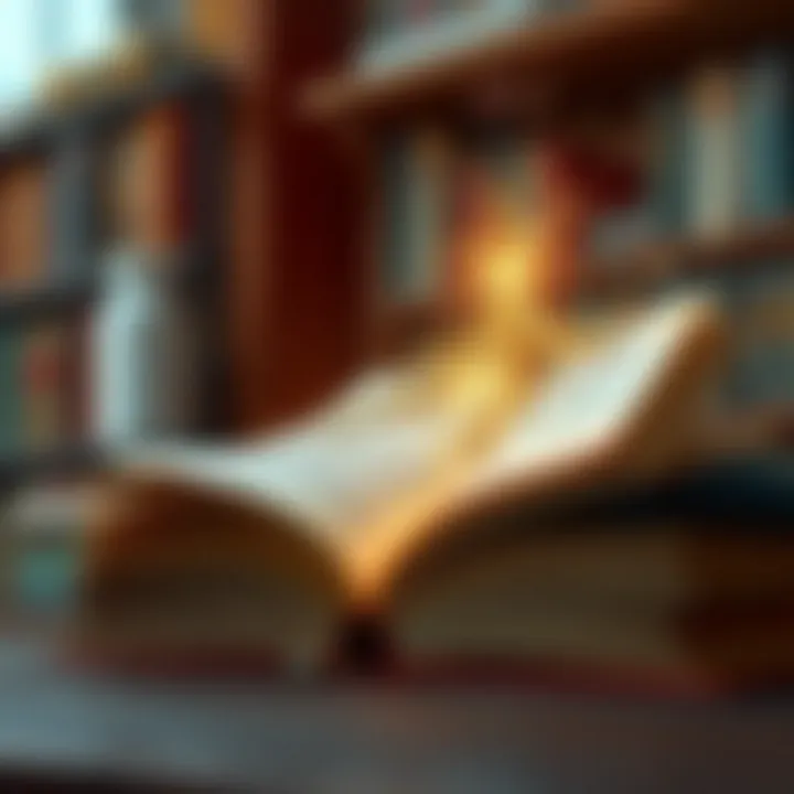 Personal Growth Through Literature An evocative image symbolizing personal growth through reading