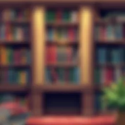 An elegant bookshelf filled with thoughtfully chosen audiobooks