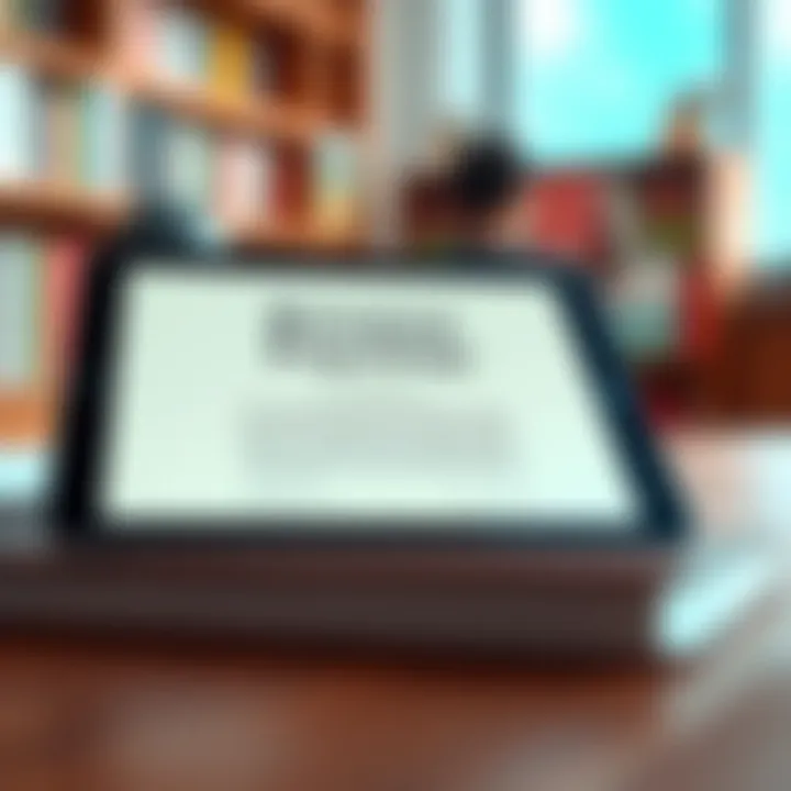 A digital tablet displaying a PDF version of a psychology book