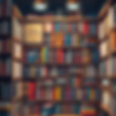 A World of Knowledge A bookshelf overflowing with diverse literary genres