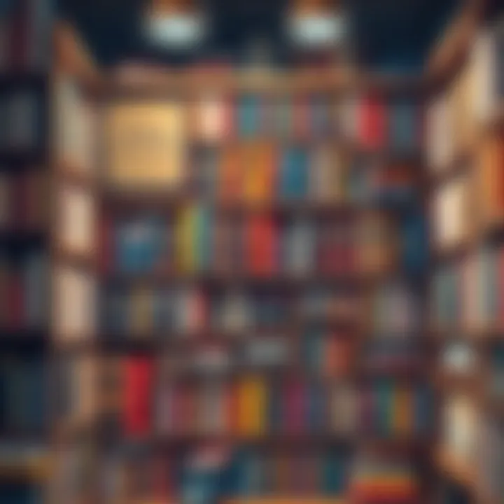 A World of Knowledge A bookshelf overflowing with diverse literary genres