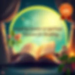 A serene reading nook with an open book and soft lighting