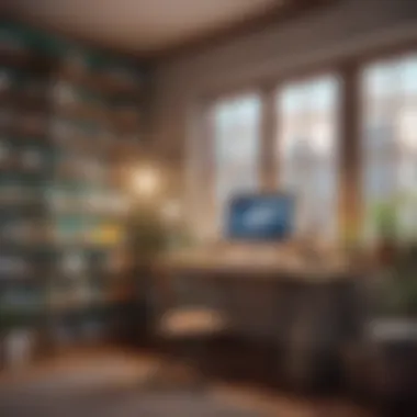 Inspirational Entrepreneurial Workspace An inspiring workspace with entrepreneurial books
