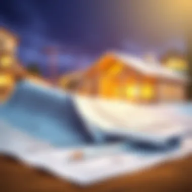 Blueprints showcasing architectural design for home construction