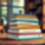A stack of foundational psychology books on a wooden table
