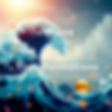 The Wave of Literary Transformations An artistic representation of a literary boom wave.