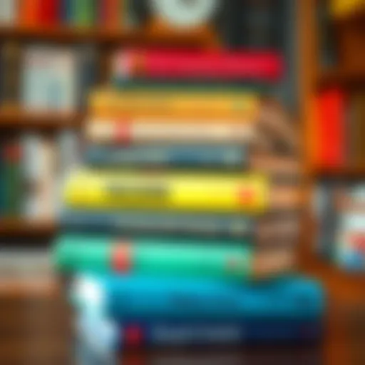 A stack of essential stock books for beginners.