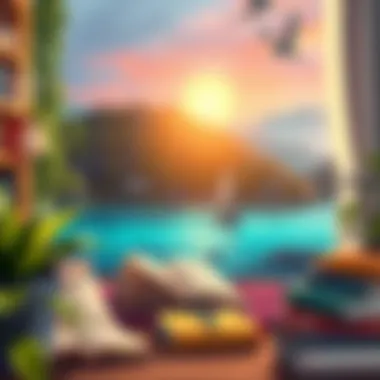 Serene Listening Environment A serene listening environment representing personal growth through literature