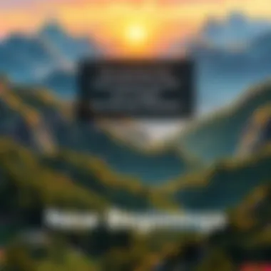 New Beginnings in Nature A serene landscape with mountains and a sunrise symbolizing new beginnings