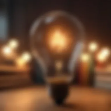 A light bulb moment depicting ideas and creativity.