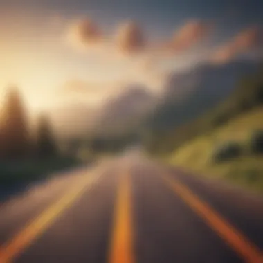 An open road representing the journey towards personal growth.