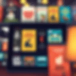 An array of audiobooks displayed on a digital device