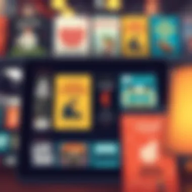 An array of audiobooks displayed on a digital device