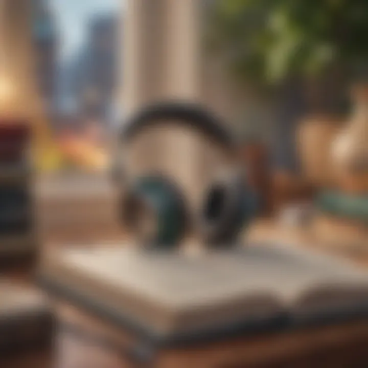 A serene environment for listening to audiobooks