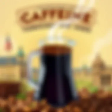 Caffeine Through the Ages: Cultural Milestones A vintage illustration depicting historical caffeine consumption across different cultures.