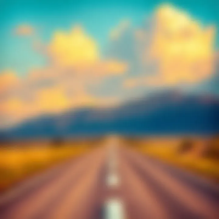 Journey of Courage Towards Infinite Possibilities An open road leading towards the horizon
