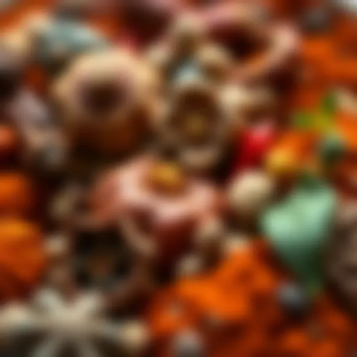 Spices with Health Benefits Close-up of spices known for their health benefits