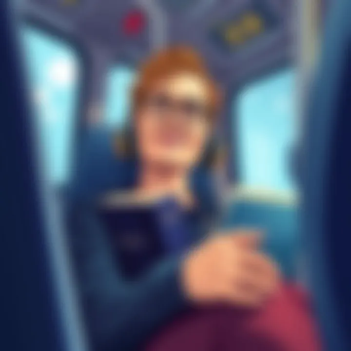 Audiobooks on the Go A person enjoying an audiobook while commuting